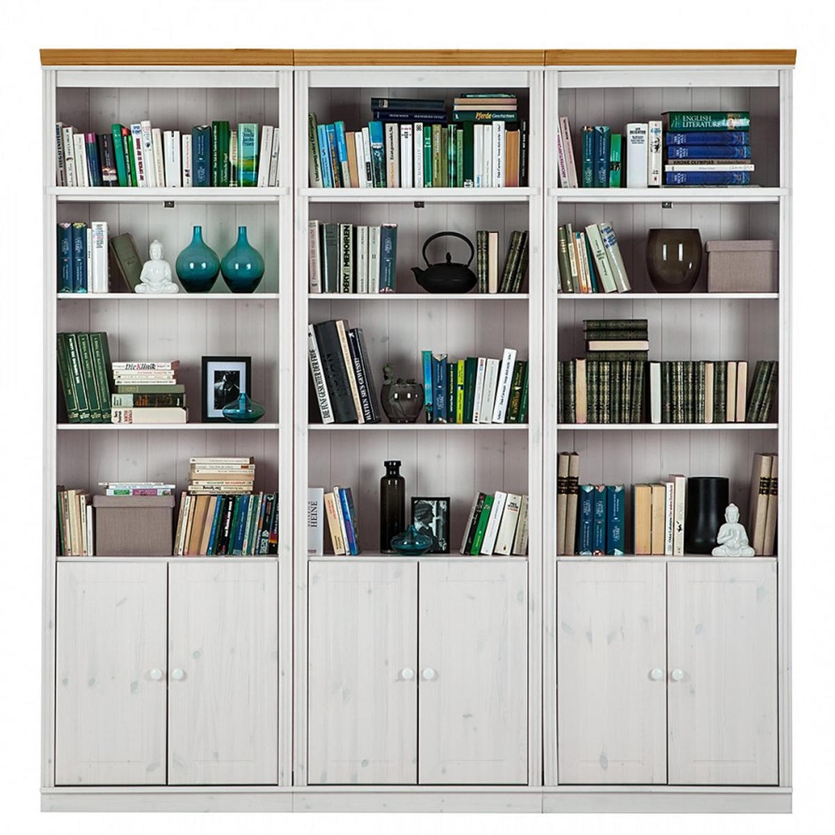 BÜCHERWAND  223/222/34 cm Kieferfarben, Honig  - Kieferfarben/Honig, Design, Holz (223/222/34cm) - Livetastic