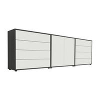 SIDEBOARD Mailand Set 4  in 237/73/33 cm  - Anthrazit/Schwarz, MODERN, Holzwerkstoff/Kunststoff (237/73/33cm) - MID.YOU
