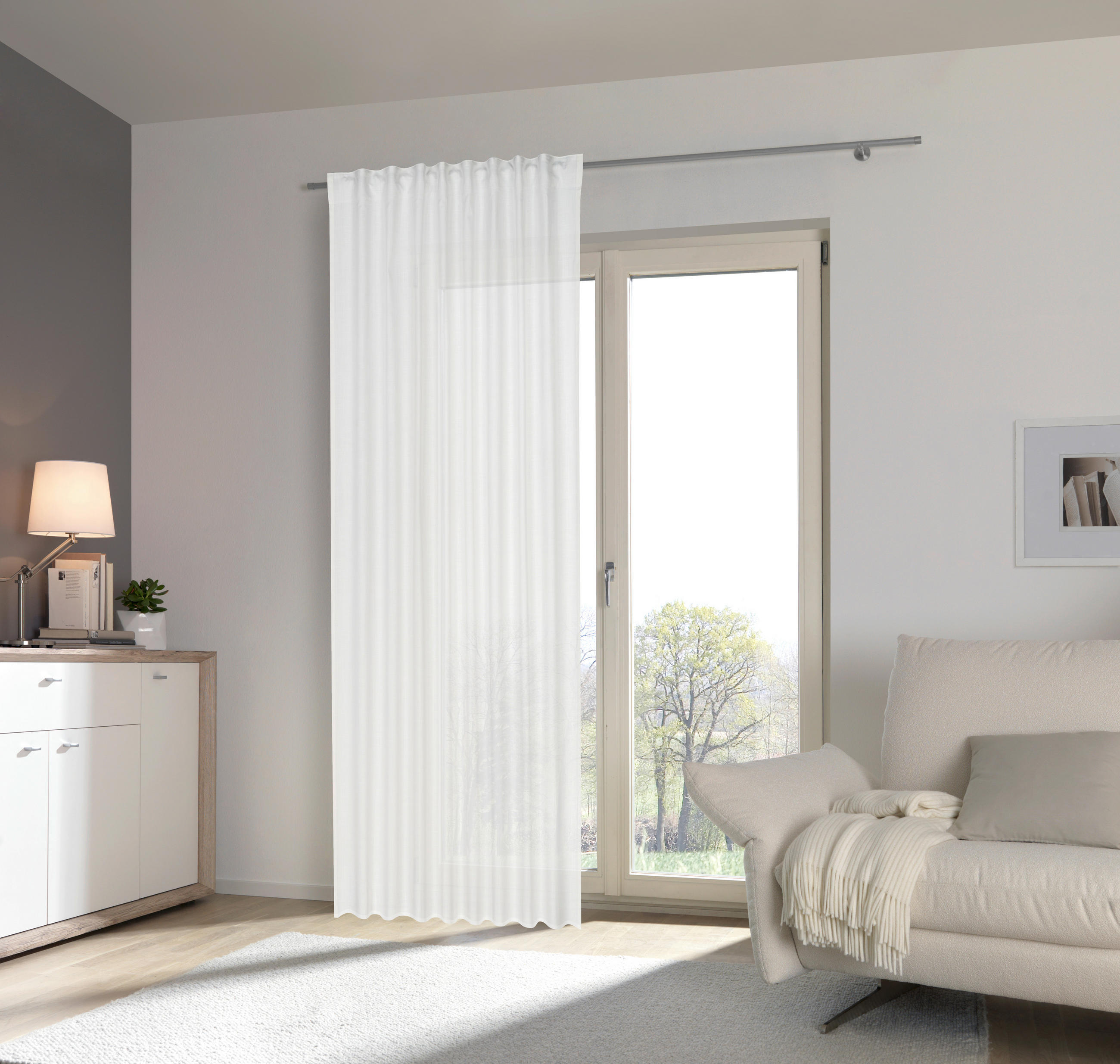 FERTIGVORHANG  - Creme, Basics, Textil (135/255cm) - Esposa