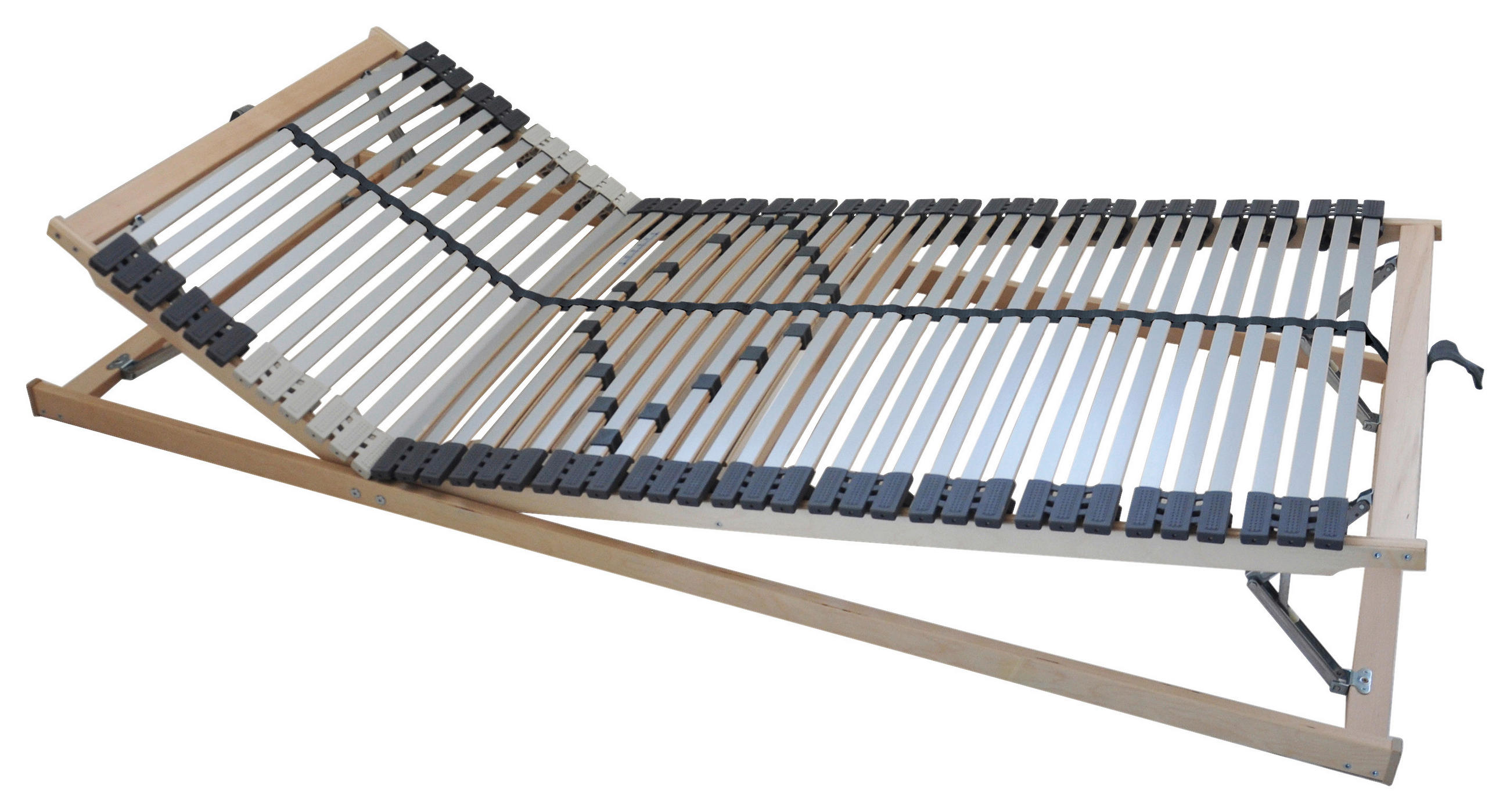 LAMELOVÝ ROŠT,  (pro rám) 80/200 cm - bílá/světle šedá, Basics, dřevo (80/200cm) - Hom`in