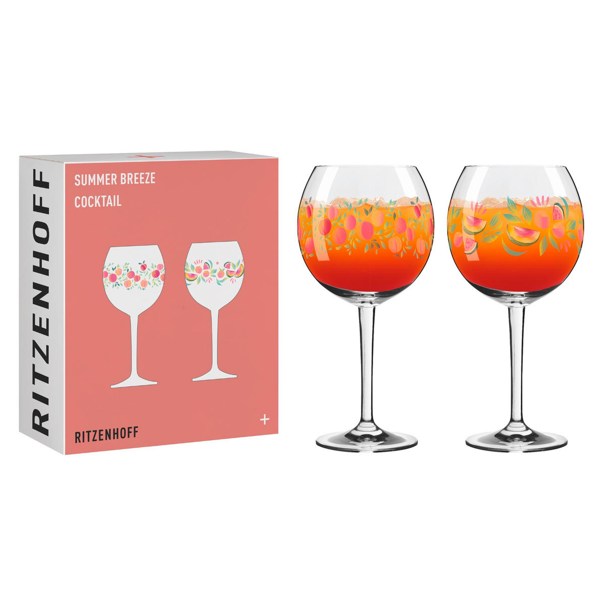 GLÄSERSET Summer Breeze 2-teilig  - Transparent/Lila, Trend, Glas (10,6/21,7cm) - Ritzenhoff