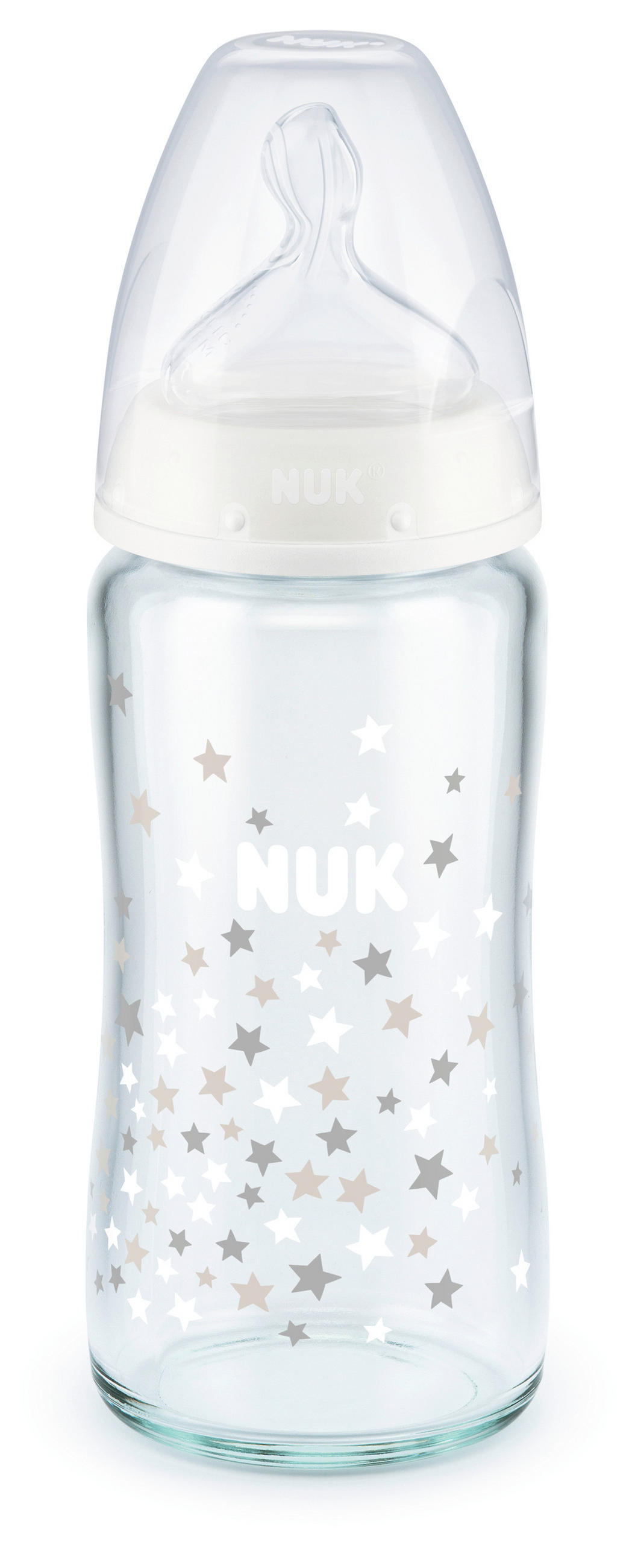 BABYFLASCHE First Choice + 240 ml  - Transparent, Basics, Glas (6,6/6,6/23,5cm) - NUK