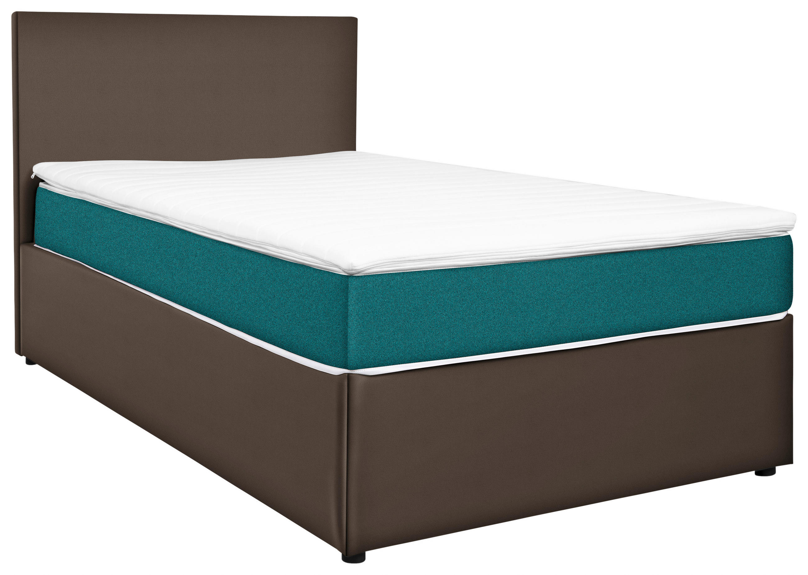 BOX-ÁGY 120/200 cm  Szürke, Türkiz  - Türkiz/Szürke, Konventionell, Faalapú anyag/Fa (120/200cm) - Carryhome