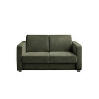 SCHLAFSOFA Mikrofaser Olivgrün  - Chromfarben/Olivgrün, Basics, Kunststoff/Textil (159/88/87cm) - Livetastic