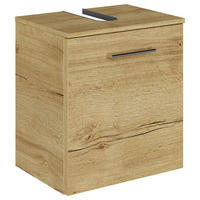 WASCHBECKENUNTERSCHRANK 45/49,8/33,3 cm  - Chromfarben/Wildeiche, KONVENTIONELL, Holzwerkstoff/Metall (45/49,8/33,3cm) - Sadena