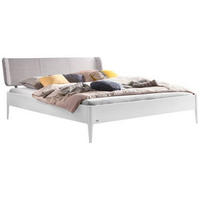 BETT 140/200 cm  in Weiß, Hellgrau  - Hellgrau/Weiß, Design, Textil (140/200cm) - Hasena
