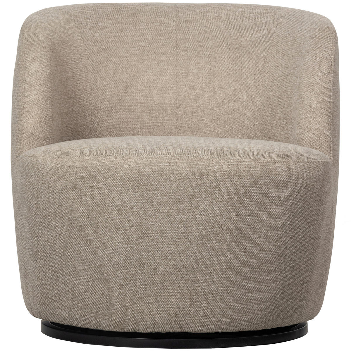SESSEL in Webstoff Sandfarben  - Sandfarben/Schwarz, Design, Kunststoff/Textil (70/68/77cm) - Livetastic