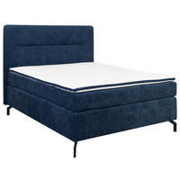 BOXSPRINGBETT 140/200 cm  in Dunkelblau  - Schwarz/Dunkelblau, Design, Textil/Metall (140/200cm) - Esposa