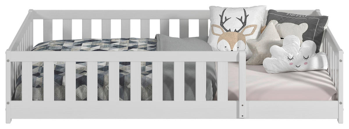 BODENBETT. 140/200 cm Weiss  - Weiss, Modern, Holz/Holzwerkstoff (140/200cm) - P & B