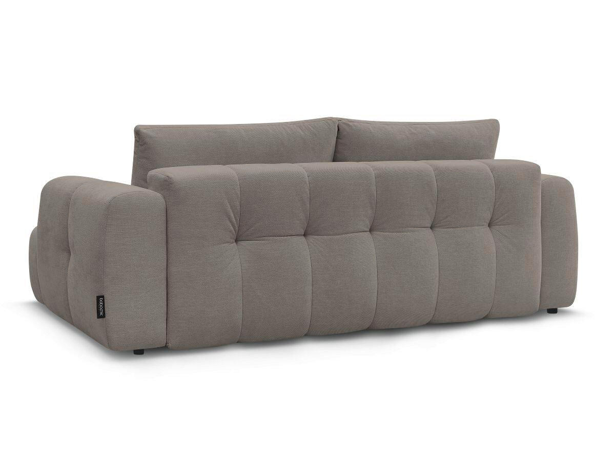 SCHLAFSOFA FUJI Leinenoptik Taupe  inkl.  - Taupe/Schwarz, MODERN, Kunststoff/Textil (251/113/88cm)