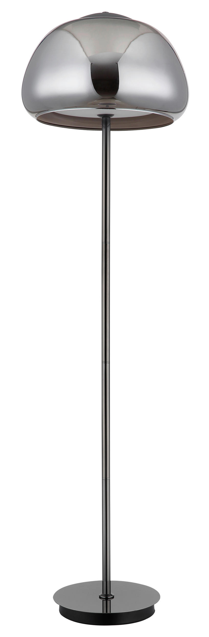 LED-STEHLEUCHTE 38/150 cm    - Schwarzchrom/Schwarz, Design, Glas/Kunststoff (38/150cm) - Globo