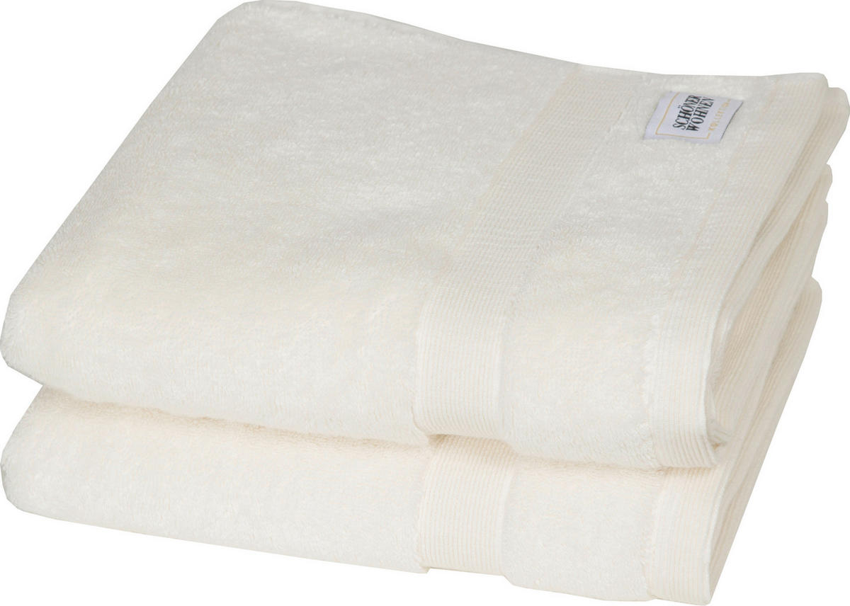 HANDTUCH SW-Cuddly Weiß 2-teilig  - Weiß, Basics, Textil (50/100cm) - Schöner Wohnen