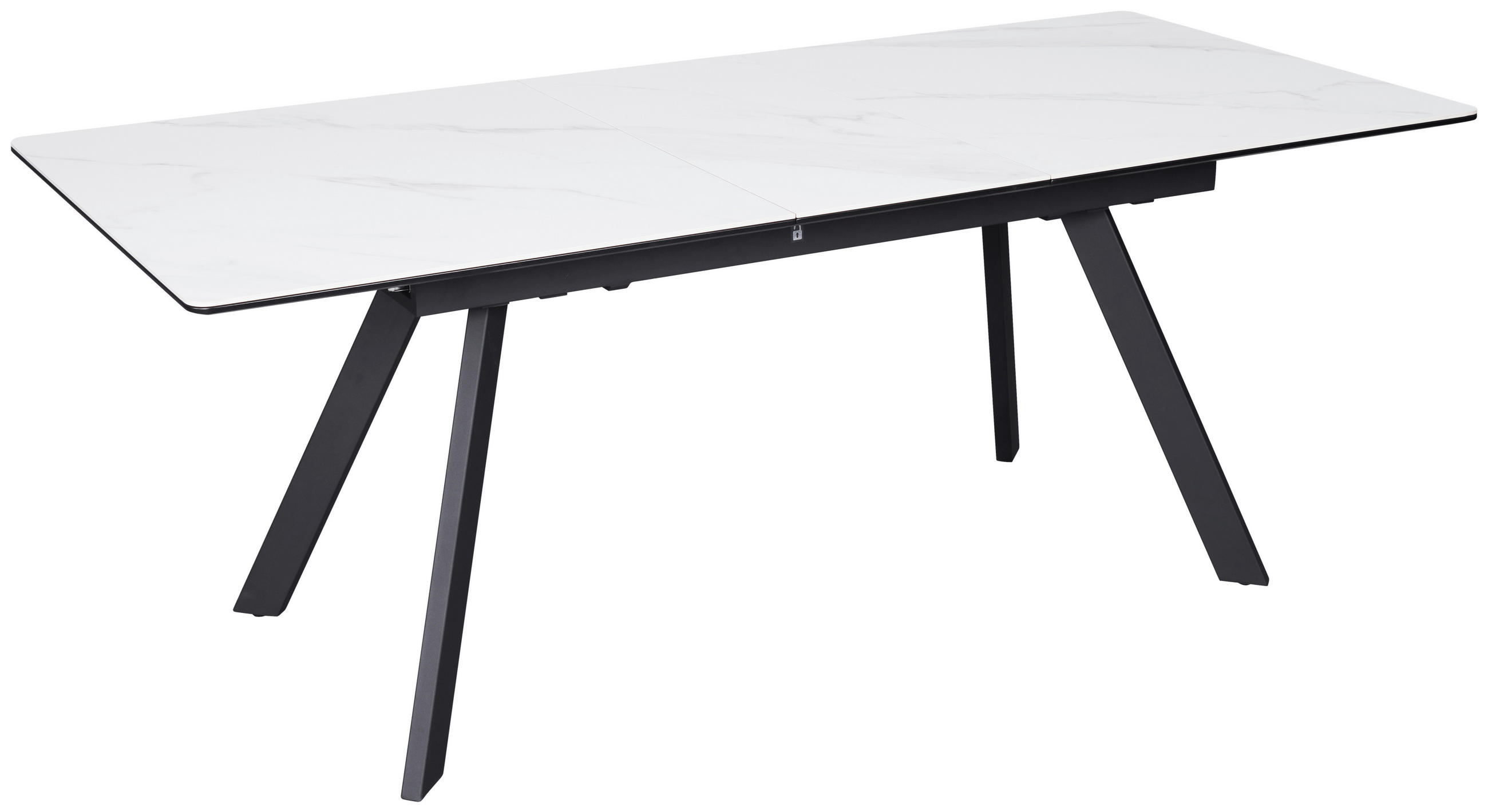 STOL ZA BLAGOVAONICU  crna, bijela  metal, keramika, drvni materijal      - bijela/crna, Lifestyle, drvni materijal/metal (160-200/76/90cm) - MID.YOU