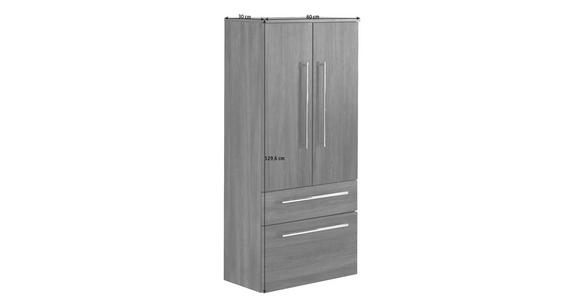 MIDISCHRANK 60/129,6/30 cm - Chromfarben/Braun, Design, Glas/Holzwerkstoff (60/129,6/30cm) - Dieter Knoll