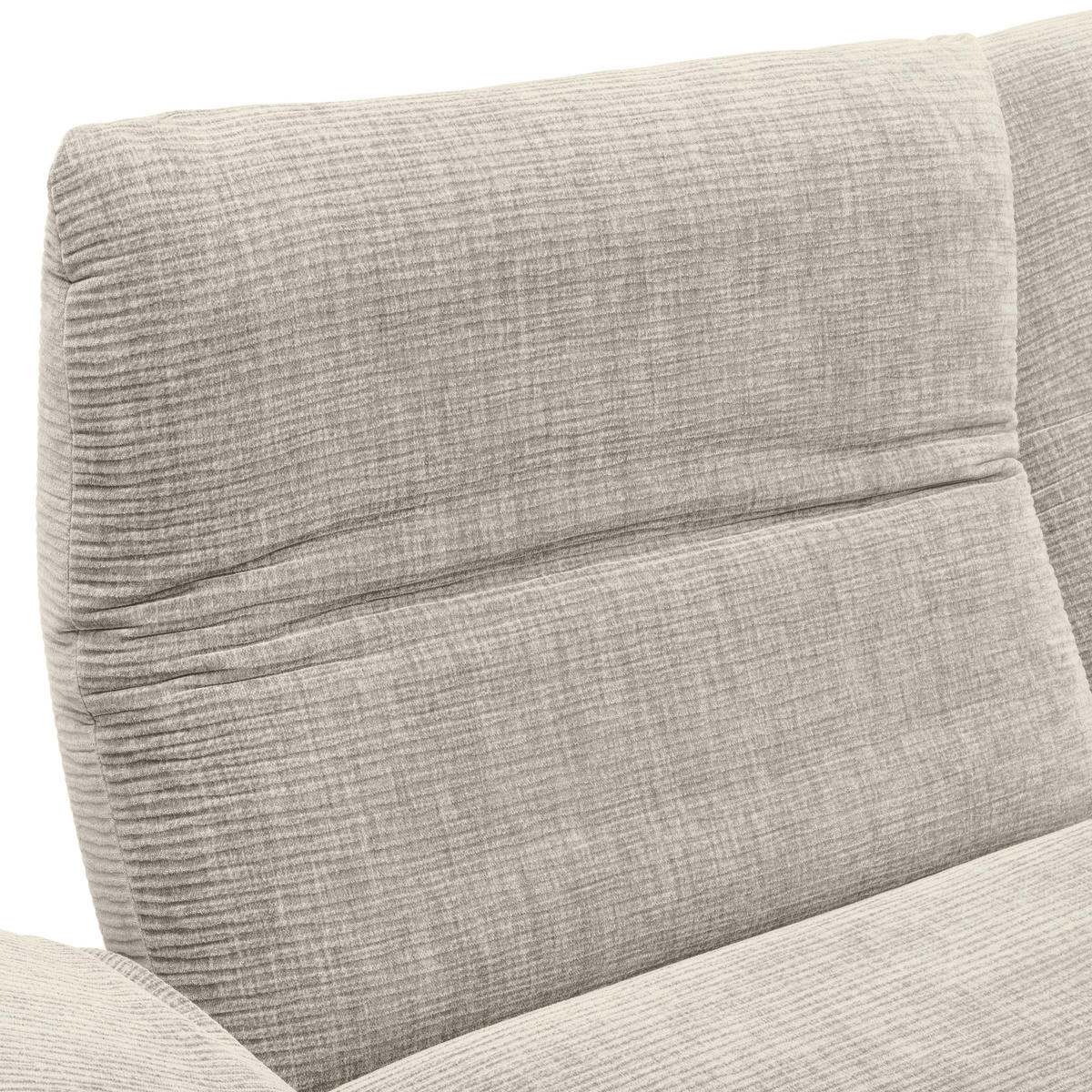 ECKSOFA in Flachgewebe Greige, Graubraun  209/277 cm  - Edelstahlfarben/Greige, Design, Textil/Metall (209/277cm) - Koinor