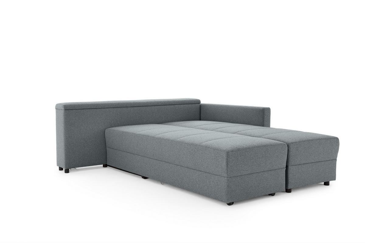 ECKSOFA LOOKS III Dunkelgrau Webstoff  - Dunkelgrau/Schwarz, Design, Kunststoff/Textil (229/287cm) - LOOKS by W.Joop