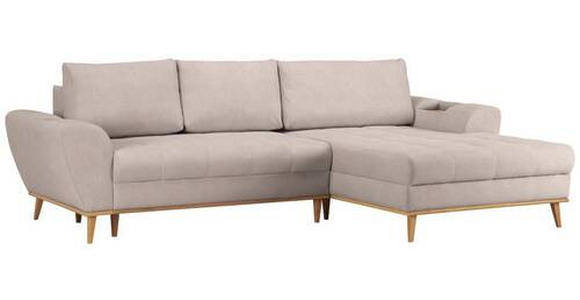 ECKSOFA in Webstoff Beige  - Eichefarben/Beige, Design, Holz/Textil (282/175cm) - Carryhome