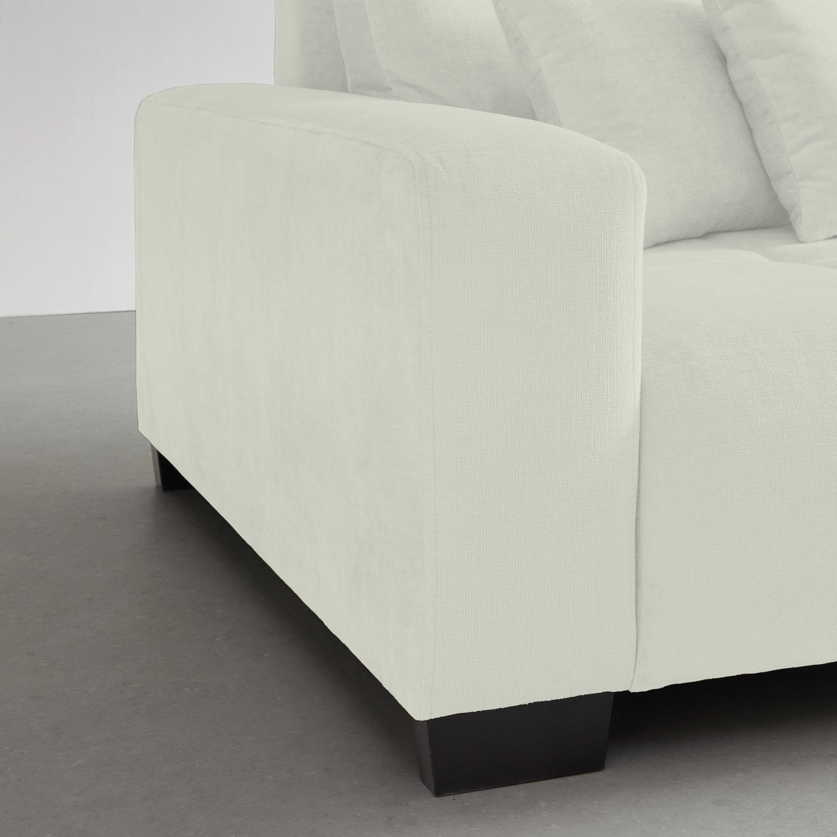 BIG SOFFA i vit  - vit/svart, Modern, trä (246/93/124cm) - MID.YOU