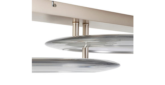 LED-DECKENLEUCHTE 66/45/16 cm - Chromfarben/Champagner, Design, Kunststoff/Metall (66/45/16cm) - Dieter Knoll