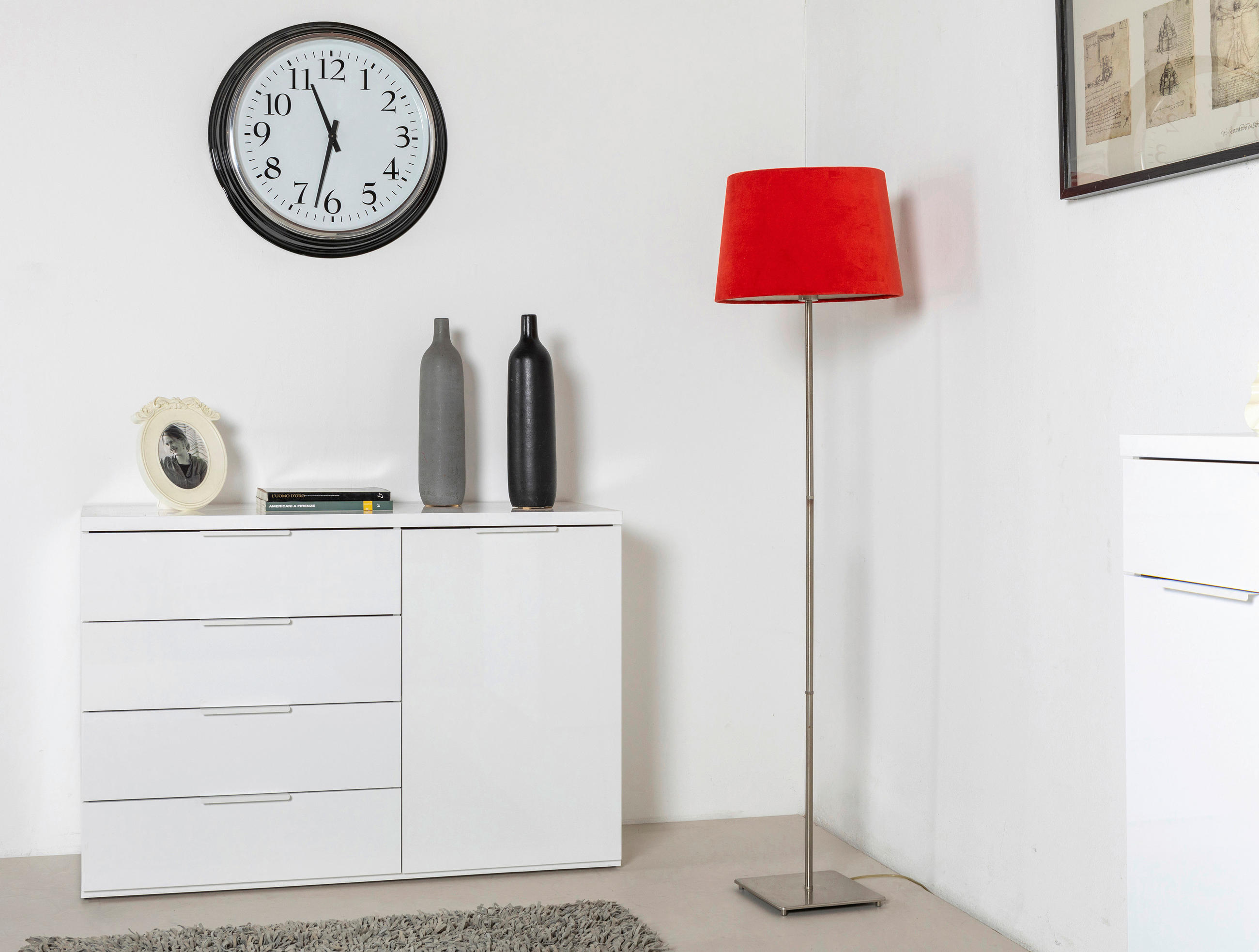 KOMODA   120/82/44,4 cm   bijela  - bijela/bijela visoki sjaj, Moderno, drvni materijal (120/82/44,4cm) - Mömax