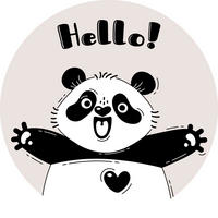 ZIDNA DEKORACIJA ZA BEBE  Paulchen Panda  - ružičasta, Basics, metal (30/3cm)