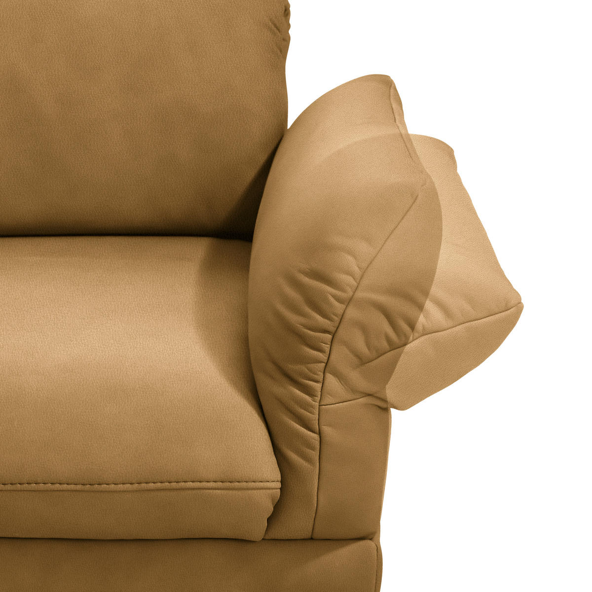 ECKSOFA in Echtleder Currygelb  173/308 cm  - Currygelb/Anthrazit, Design, Leder/Metall (173/308cm) - Joop!