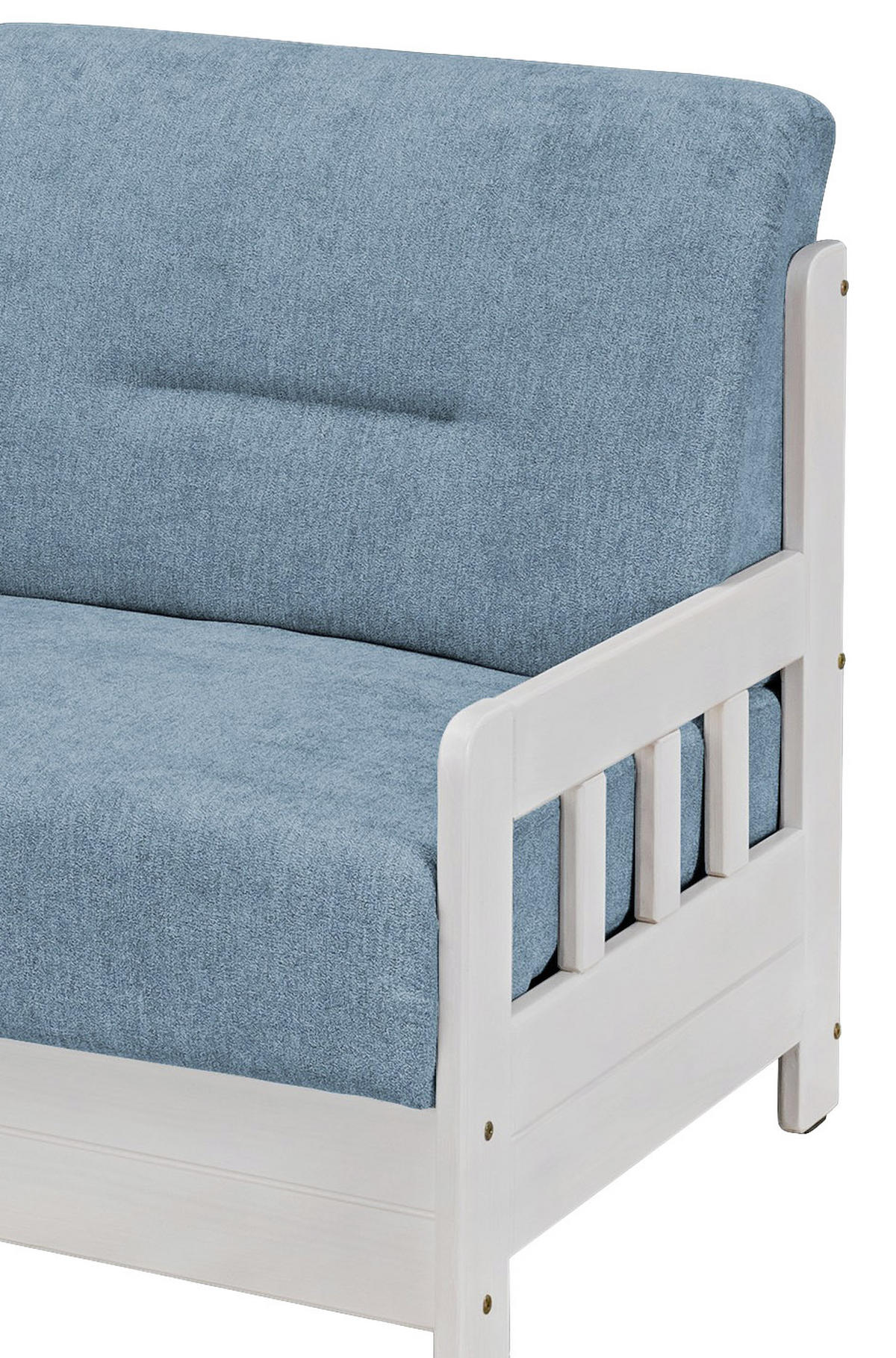 SCHLAFSOFA Mikrofaser Blau, Weiß  - Blau/Weiß, LIFESTYLE, Textil (154/88/90cm) - Livetastic