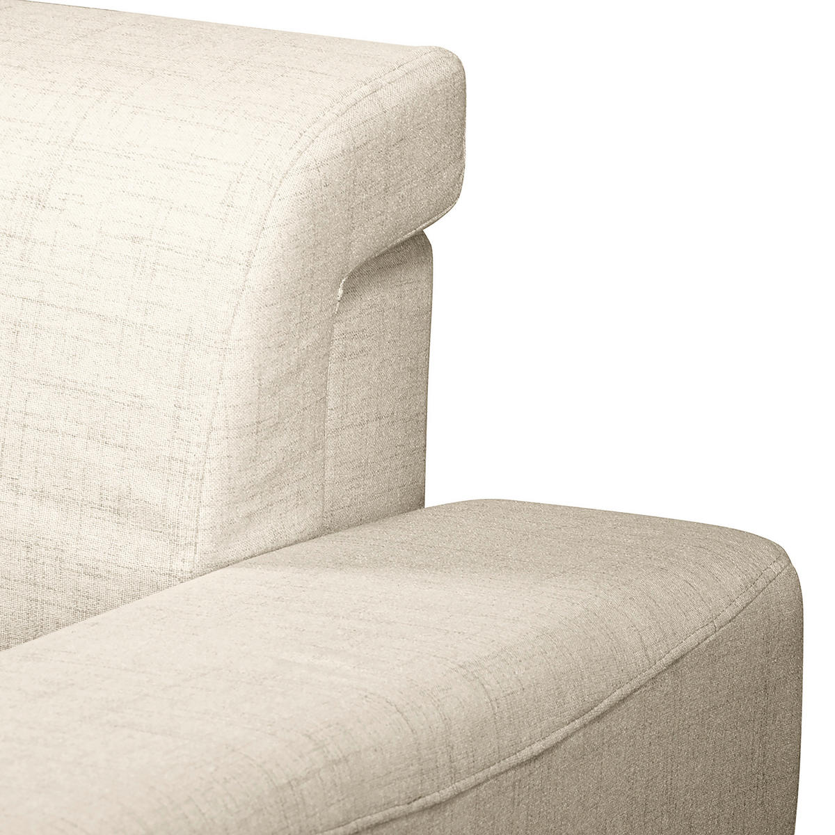 ECKSOFA in Textilgeflecht Hellgrau  - Wengefarben/Hellgrau, Design, Holz/Textil (257/174cm) - Livetastic
