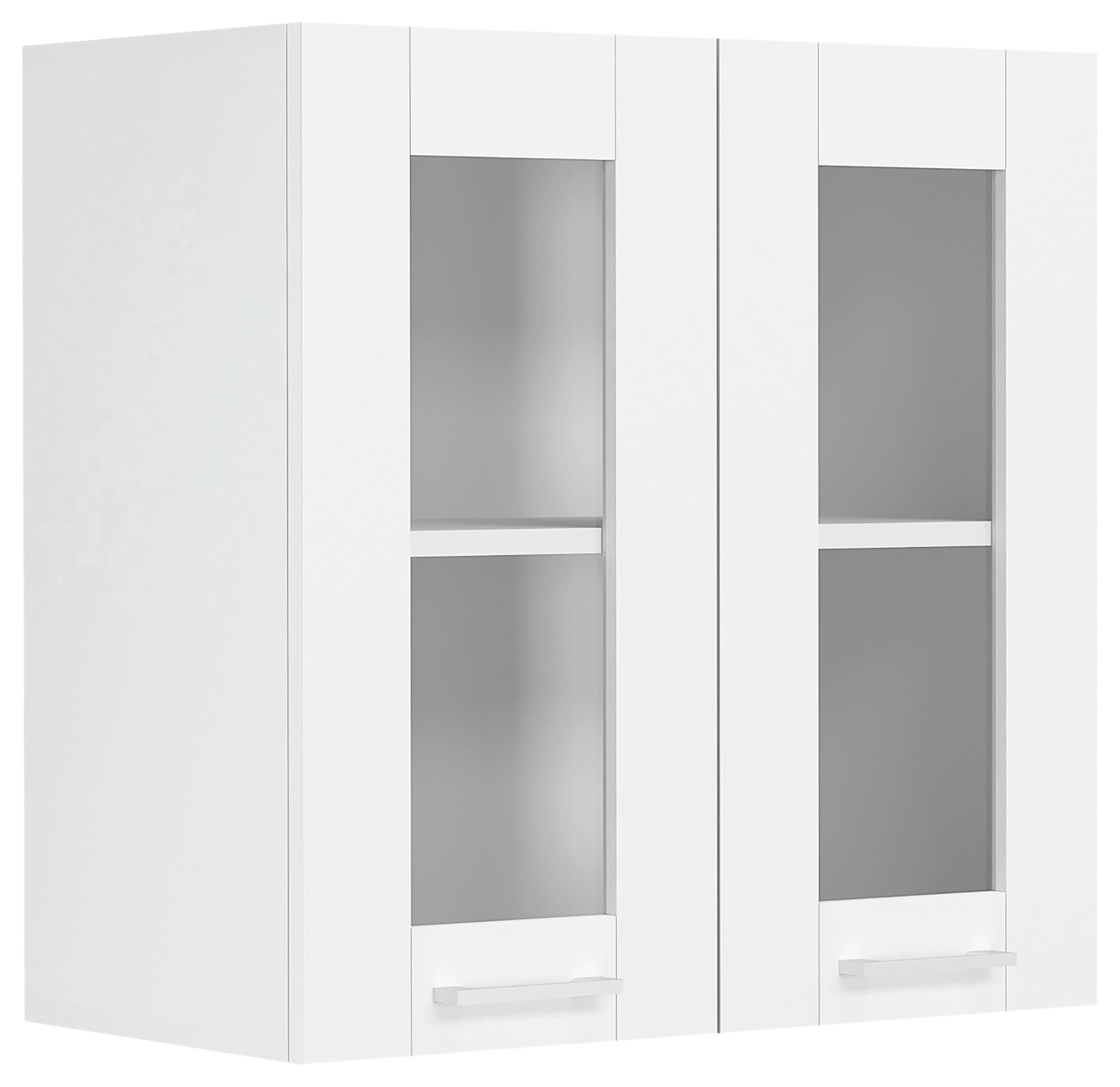 VÄGGSKÅP 80/60/31 cm  i vit  - vit, Trend, trämaterial/glas (80/60/31cm) - MID.YOU