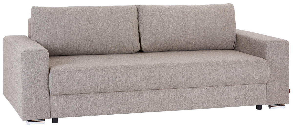 SCHLAFSOFA Flachgewebe Beige  - Beige, MODERN, Kunststoff/Textil (250/84/105cm) - MID.YOU