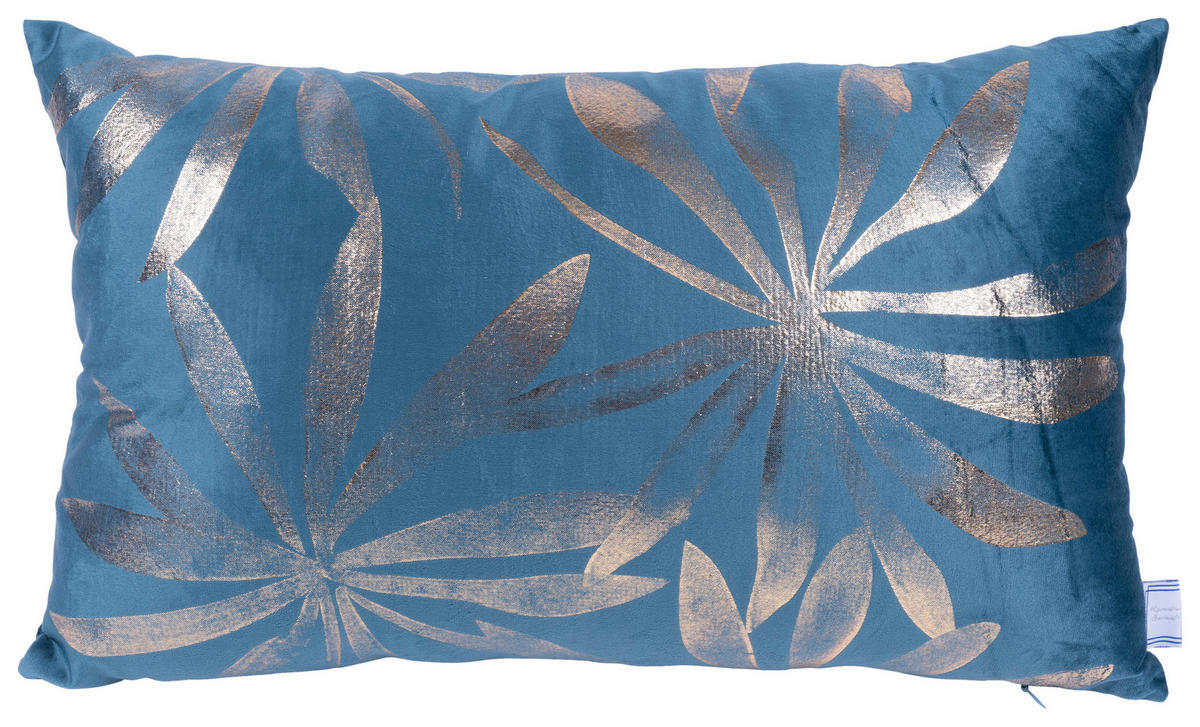 SADA DEKORAČNÍCH POLŠTÁŘŮ 30x45/50x45 cm - petrolej/barvy zlata, Konvenční, textil (30x45/50x45cm)