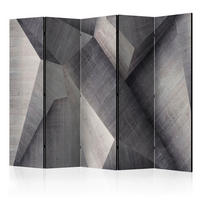 SKÄRMVÄGG  i trä, plast, textil  grå, ljusgrå  - ljusgrå/grå, Basics, trä/textil (225/172/3cm) - artgeist