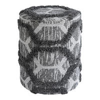 POUF Struktur Uni Grau  - Grau, Design, Textil (47/36cm) - Obsession