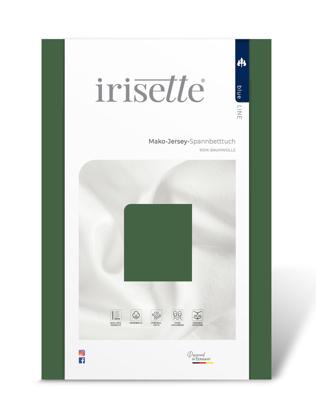 SPANNBETTTUCH Jersey 100/200 cm  - Dunkelgrün, KONVENTIONELL, Textil (100/200cm) - Irisette