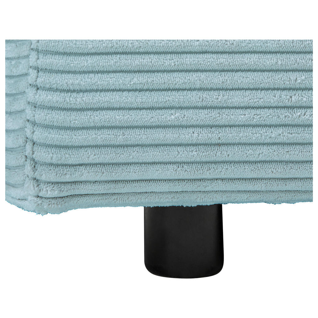Thumbnail - Hom`in Ecksofa, Hellblau, Textil, 4-Sitzer, Füllung: Schaumstoff, Federn, Ottomane rechts, L-Form, 265x224 cm, Blauer En...