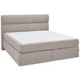 BOXSPRINGBETT 180/200 cm  in Eichefarben, Graubraun  - Eichefarben/Graubraun, KONVENTIONELL, Holz/Kunststoff (180/200cm) - Dieter Knoll