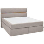 BOXSPRINGBETT 180/200 cm  in Eichefarben, Graubraun  - Eichefarben/Graubraun, KONVENTIONELL, Holz/Kunststoff (180/200cm) - Dieter Knoll