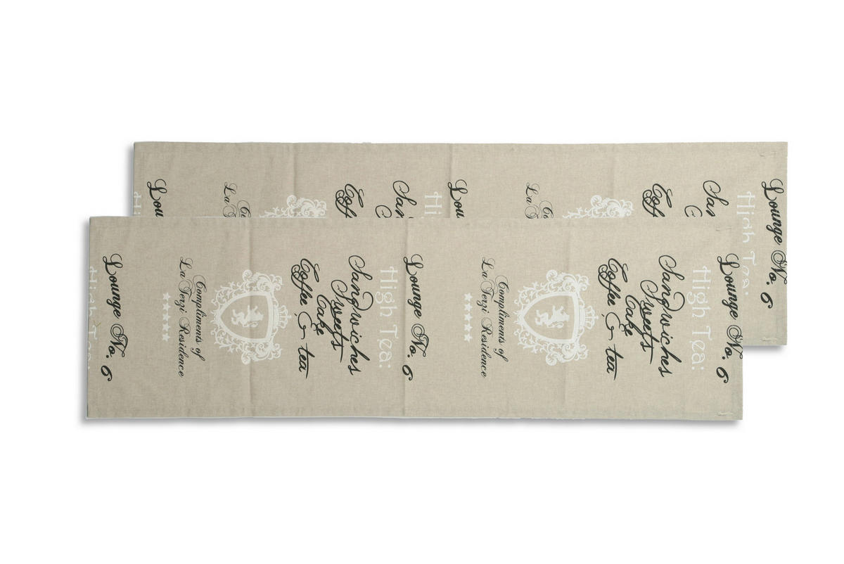 TISCHLÄUFER 40/140 cm  - Beige/Schwarz, Basics, Textil (40/140cm)