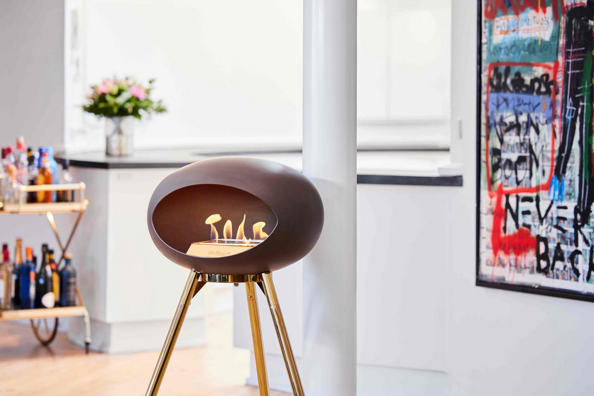 LE FEU DOME KAMIN NA ETANOL - mokka, Basics, metal (59/68/106cm)