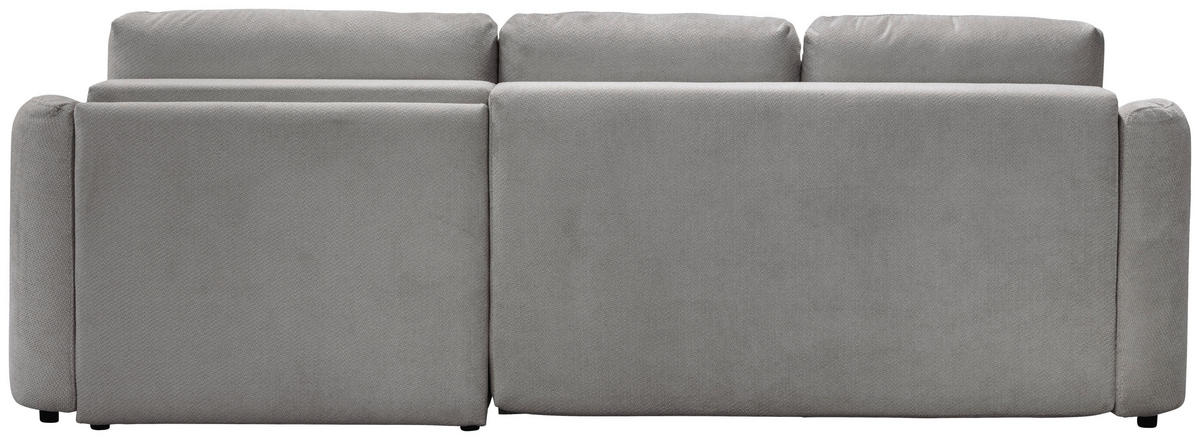ECKSOFA PORTO Hellgrau  - Hellgrau/Schwarz, Design, Textil (270/154cm) - MID.YOU
