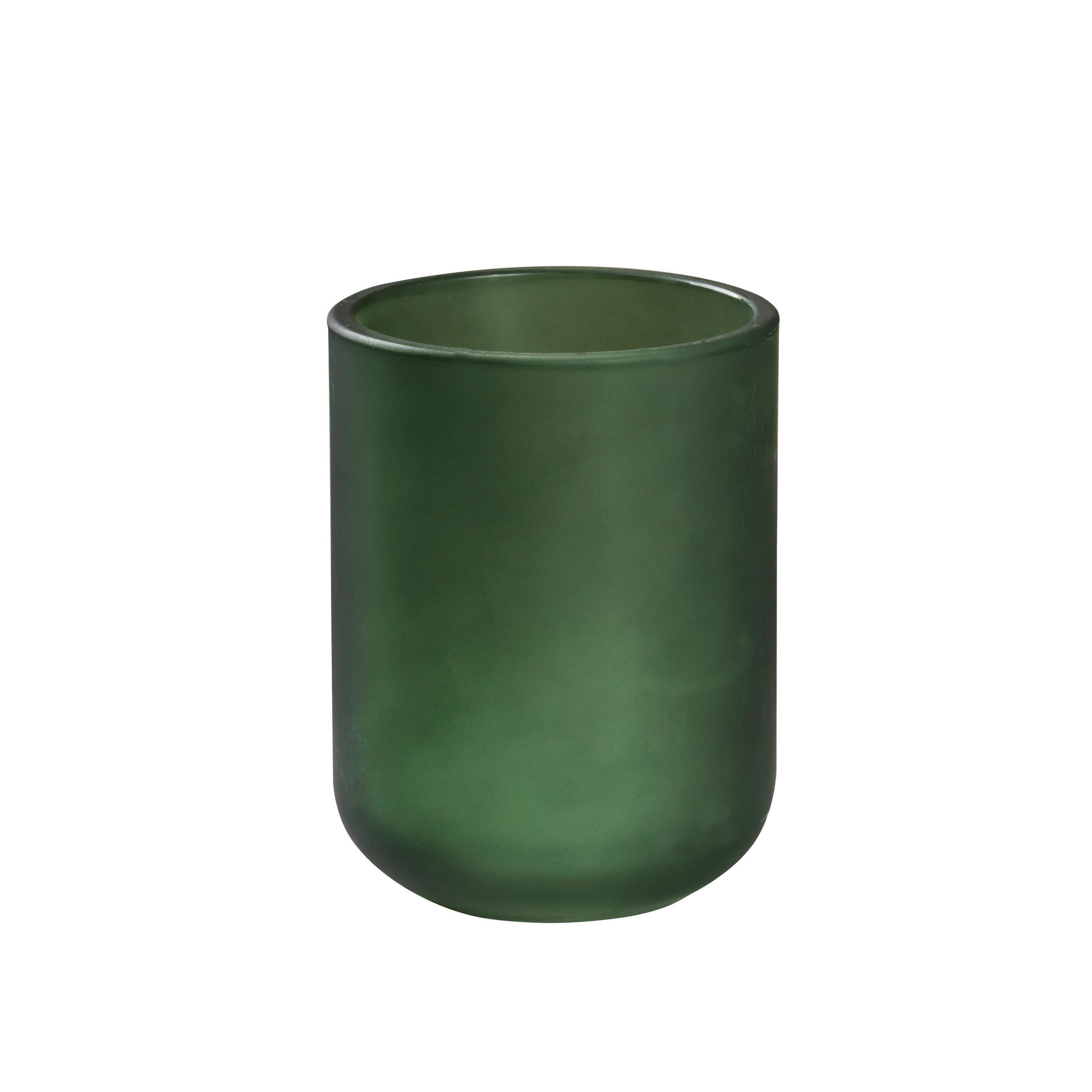 PAHAR PENTRU PERIUȚE DE DINȚI sticlă  - verde închis, Basics, sticlă (7,3/9,8/7,3cm) - Sadena