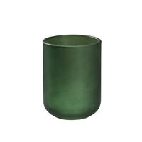 ZAHNPUTZBECHER Glas  - Dunkelgrün, Basics, Glas (7,3/9,8/7,3cm) - Sadena