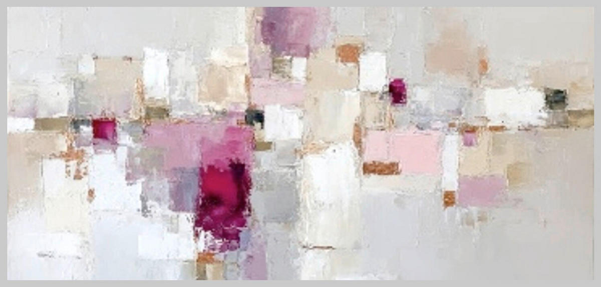 LEINWANDBILD Abstraktes 115/55 cm  - Multicolor, Basics, Holz/Papier (115/55cm) - Euroart