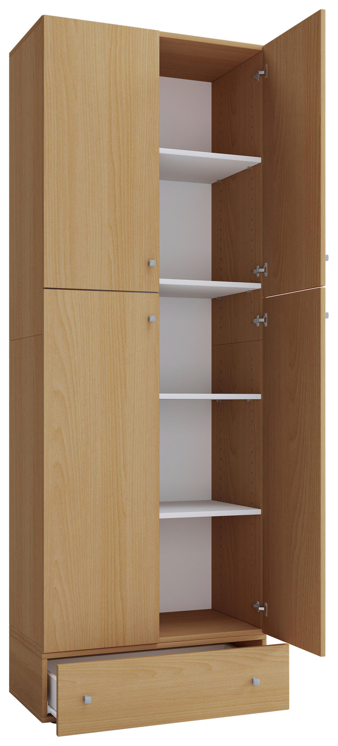 SKOSKÅP i 70/200/39 cm - bokfärgad/svart, Klassisk, trämaterial/plast (70/200/39cm) - MID.YOU