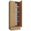 SKOSKÅP  i 70/200/39 cm  - bokfärgad/svart, Klassisk, trämaterial/plast (70/200/39cm) - MID.YOU