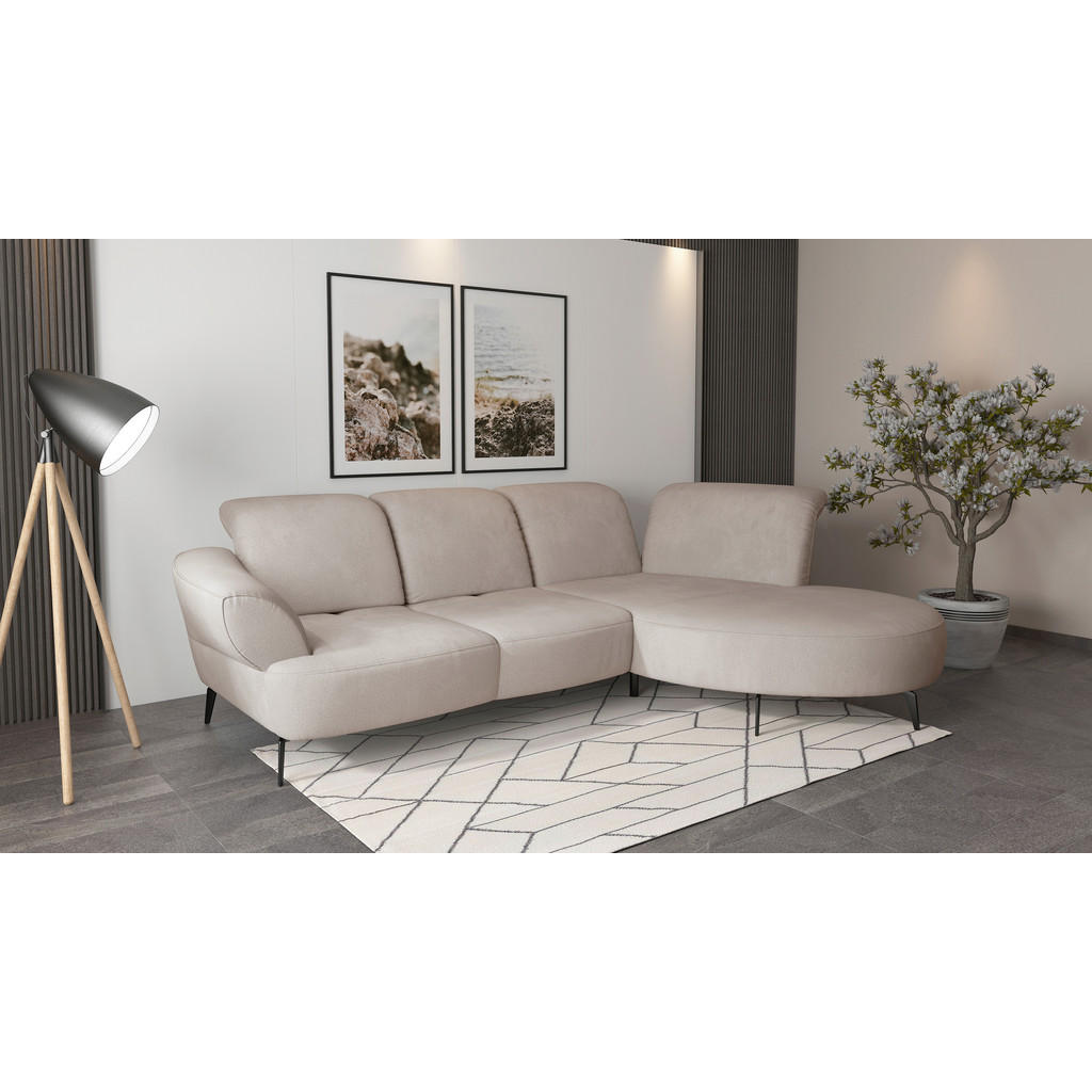 Sit & More ROHOVÁ SEDAČKA, textil, sivobéžová