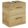 WASCHBECKENUNTERSCHRANK 45/49,8/33,3 cm  - Chromfarben/Wildeiche, KONVENTIONELL, Holzwerkstoff/Metall (45/49,8/33,3cm) - Sadena