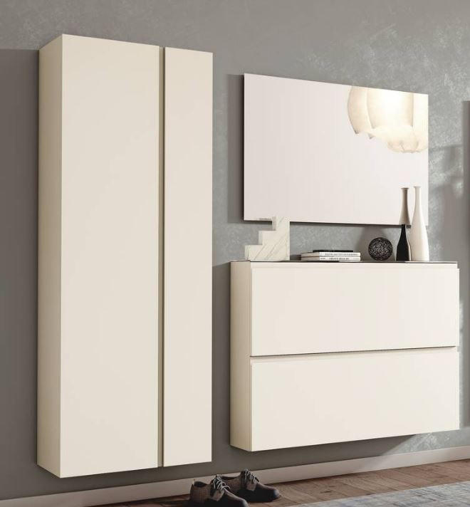 GARDEROBE Sandfarben - Sandfarben, Design, Glas (180/185/33cm) - Moderano