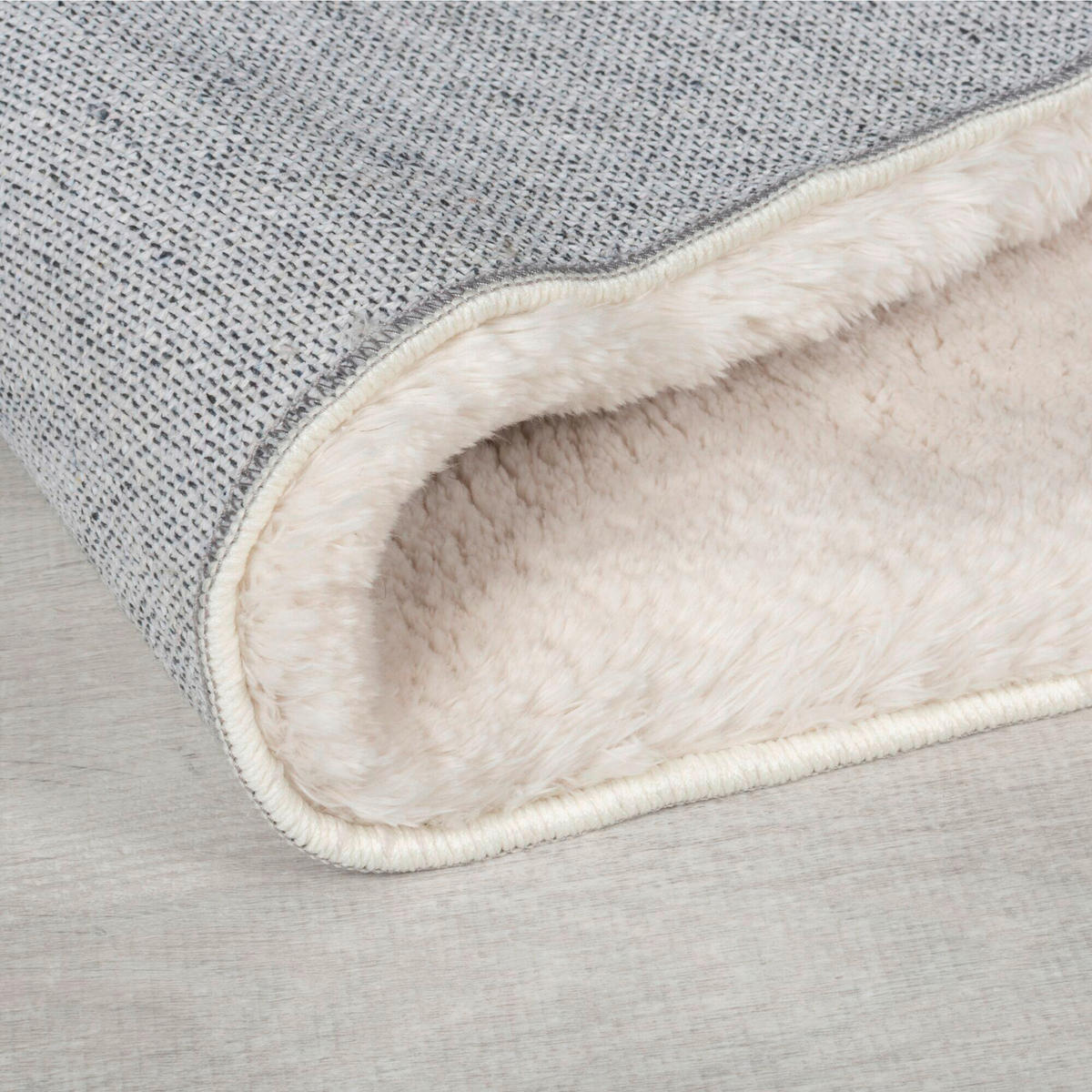 WEBTEPPICH 80/150 cm FAROE WOOL LOOK FUR Creme  - Creme, KONVENTIONELL, Textil (80/150cm)