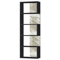ETAJERĂ  50/175/25 cm alb, negru  - alb/negru, Modern, material pe bază de lemn (50/175/25cm) - Carryhome